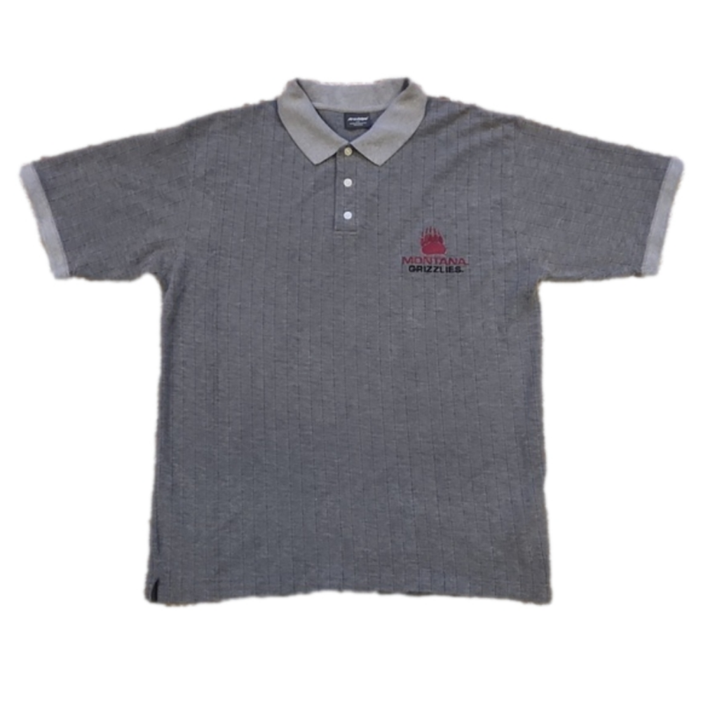 Pro Edge Gray With Maroon Montana Grizzlies Polo Shirt